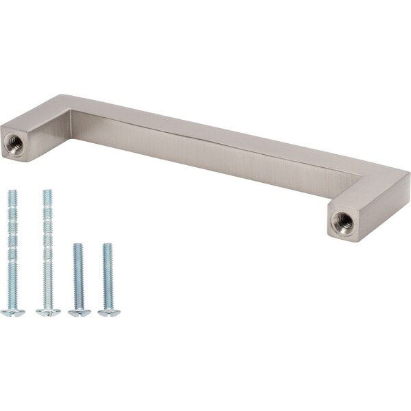Designperfect 3-3/4'' Center-to-Center Handle Pull, Brushed Satin Nickel, 10PK - DPA10S353SNB