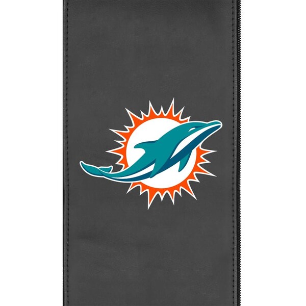 Dreamseat Silver Sofa with Miami Dolphins Primary Logo - XZ7759001SOCDBK-PSNFL20090