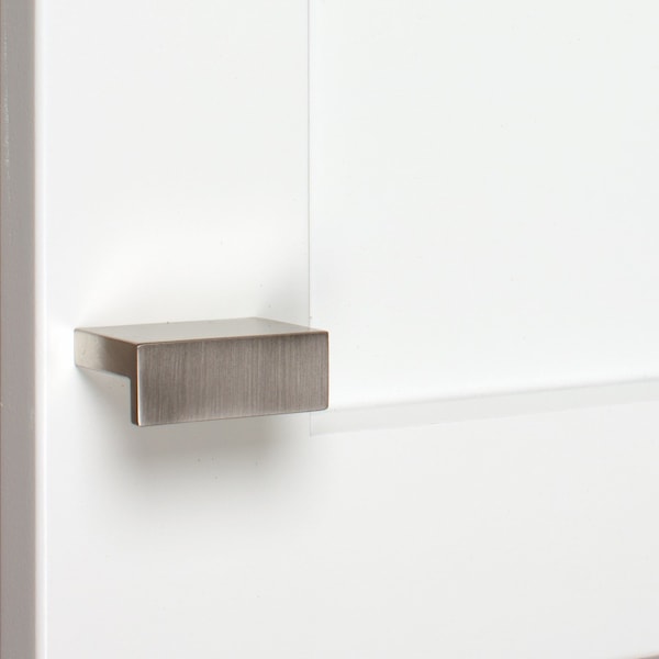 Gliderite Hardware 1-1/2 in. Center to Center Finger Pull  Knob Satin Nickel, 25PK - 4793-SN-25