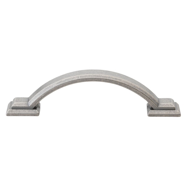 Gliderite Hardware 3 in. Center to Center Weathered Nickel Arched Square Cabinet Pull - 4355-WN, 25PK - 4355-WN-25