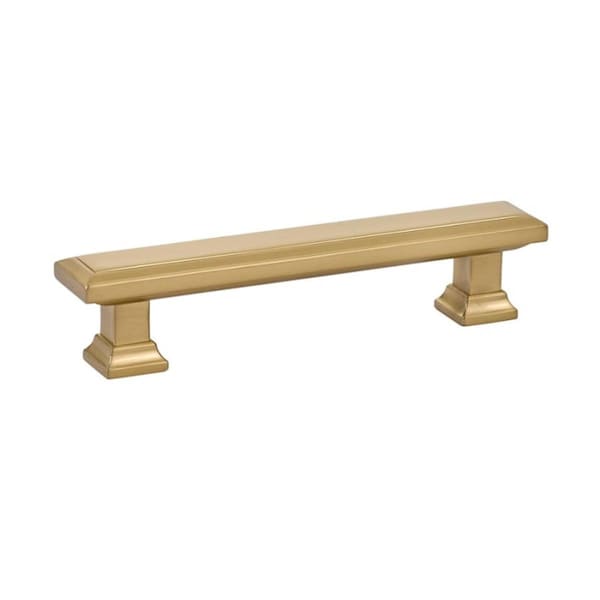 Vecindario 5 in. Center to Center Geometric Rectangular Cabinet Pull, Satin Brass - VE3251313