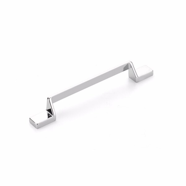 Schaub 6-1/4in Center to Center San Marco Cabinet Pull Polished Chrome Finish - 455-26