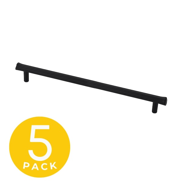 Sapphire Eclipse Series 7-1/2 in. 192 mm Center-to-Center Modern Black Cabinet Handle/Pull, 5PK - SP-2214-192-BK-5