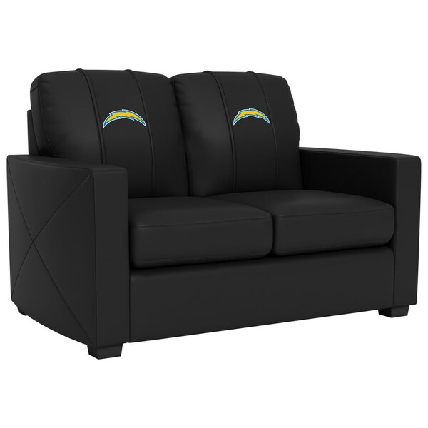 Dreamseat Silver Loveseat with Los Angeles Chargers Primary Logo - XZ7759003LSCDBK-PSNFL20075