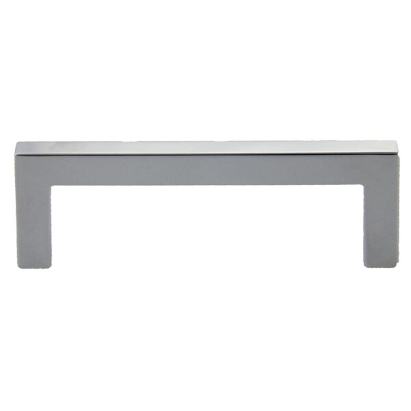 Pride Industrial 4-1/4in Modern Square Cabinet Pull with 3-3/4in Center to Center Polished Chrome Finish - P87226PC