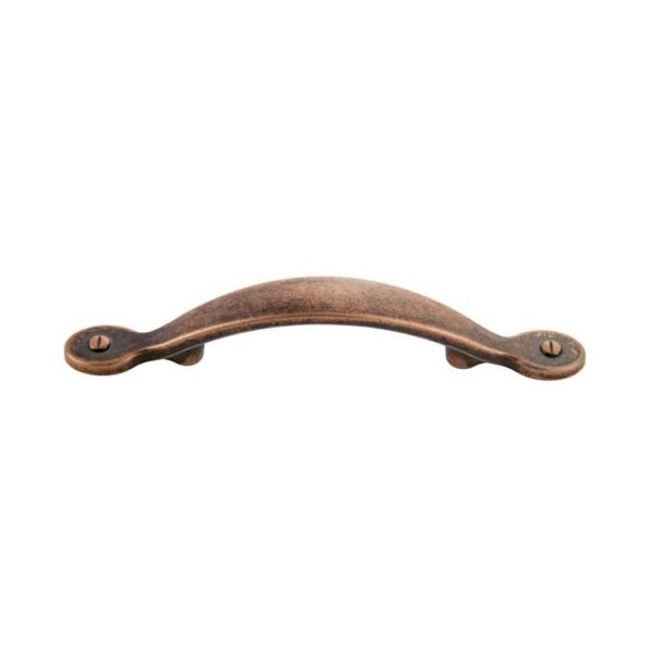 Crown 5-5/8" Cabinet Pull with 3" Center to Center Antique Copper Machined Finish - CHP954ACM