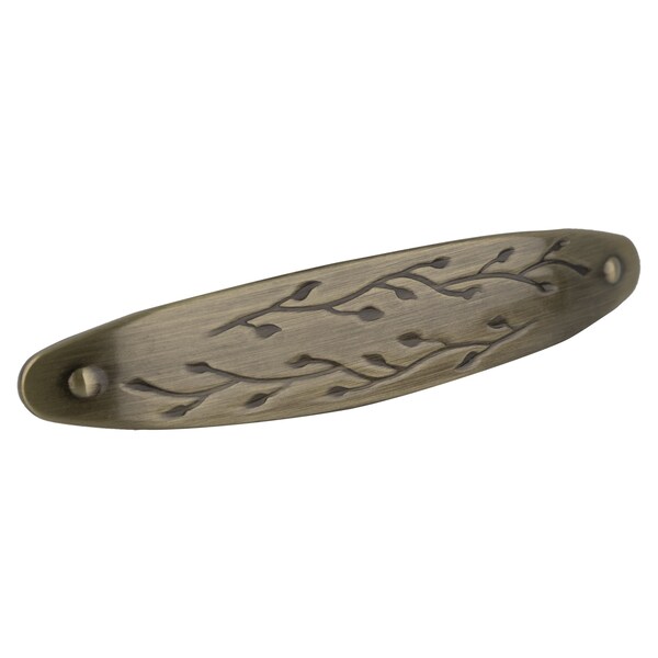 Amerock Inspirations Collection Leaf Design Bar Cabinet Drawer Pull 3 in. Center To Center - BP4443EB
