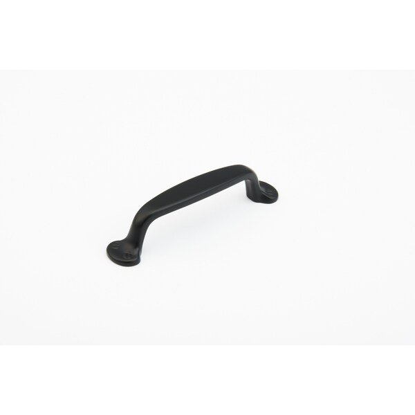 Schaub 4in Center to Center Country Cabinet Pull Flat Black Finish - 742-FB