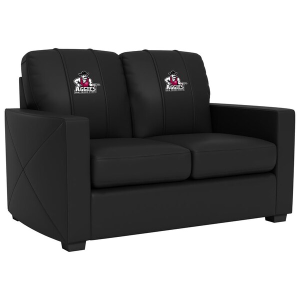 Dreamseat Silver Loveseat with New Mexico State Aggies Logo - XZ7759003LSCDBK-PSCOL13350