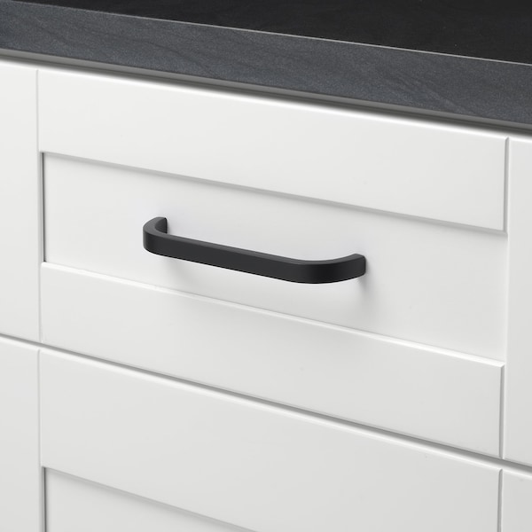 Gliderite Hardware 5-1/16 in. Center to Center Curved Bar Pull Matte Black - 4843-128-MB-1