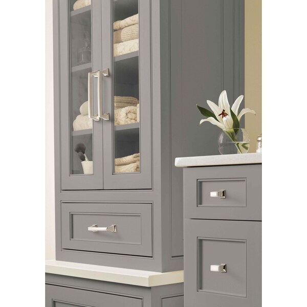 Amerock Mulholland 3 inch 76mm Center-to-Center Polished Nickel Cabinet Pull - 2000731