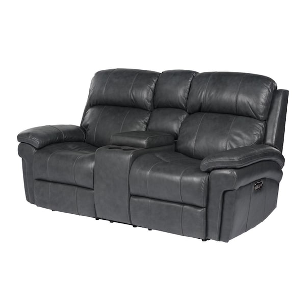 Sunset Trading Luxe Leather Reclining Loveseat with Power Headrest & Console - SU-9102-94-1394-73