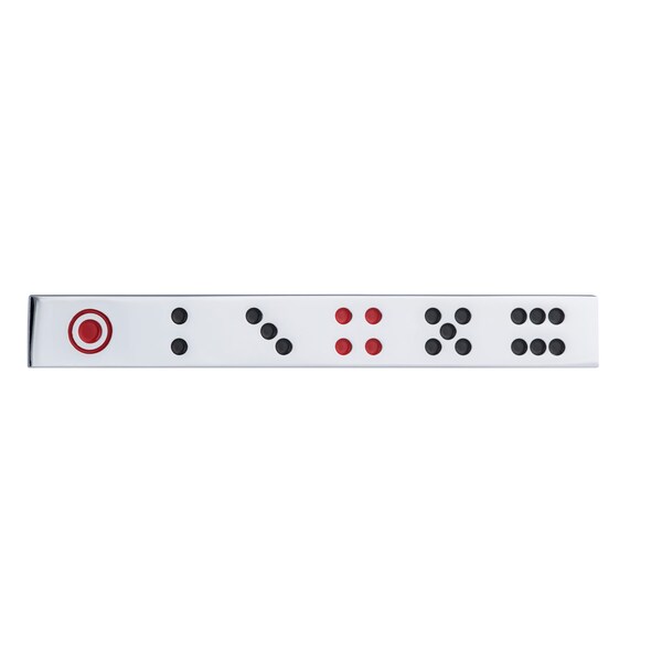 Richelieu 3 3/4 in (96 mm) Center-to-Center Chrome, Dice Pattern Eclectic Drawer Pull - BP797996140