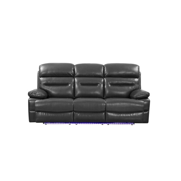 Gfancy Fixtures Gray Power Reclining Sofa - 89 x 40 x 41 in. - GF3094788
