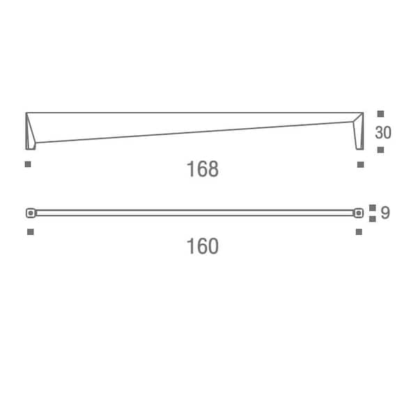 Richelieu 6 5/16 in (160 mm) Center-to-Center Brushed Industrial Black Contemporary Cabinet Pull - 681116094