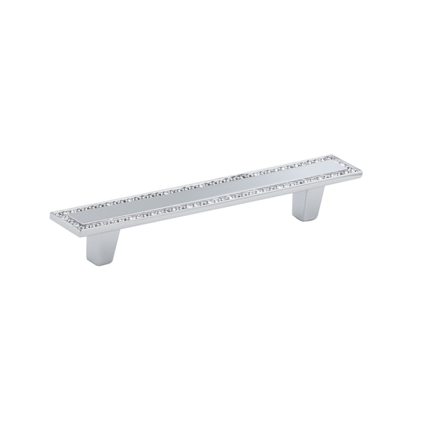 Richelieu 3 3/4 in (96 mm) Center-to-Center Chrome, Crystal Contemporary Drawer Pull - BP373709614001