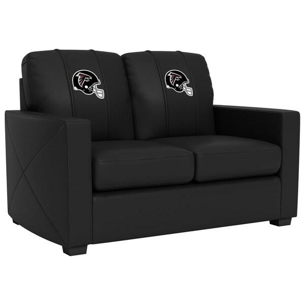 Dreamseat Silver Loveseat with Atlanta Falcons Helmet Logo - XZ7759003LSCDBK-PSNFL20007
