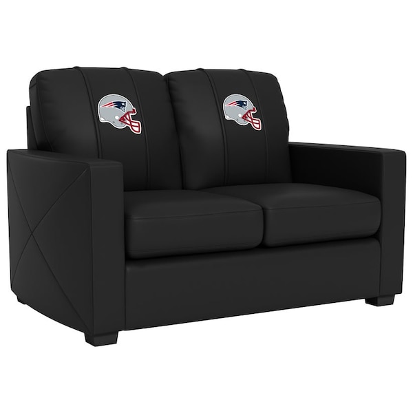 Dreamseat Silver Loveseat with New England Patriots Helmet Logo - XZ7759003LSCDBK-PSNFL21002