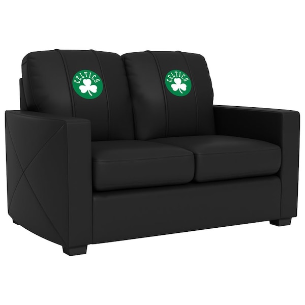 Dreamseat Silver Loveseat with Boston Celtics Secondary Logo - XZ7759003LSCDBK-PSNBA30010