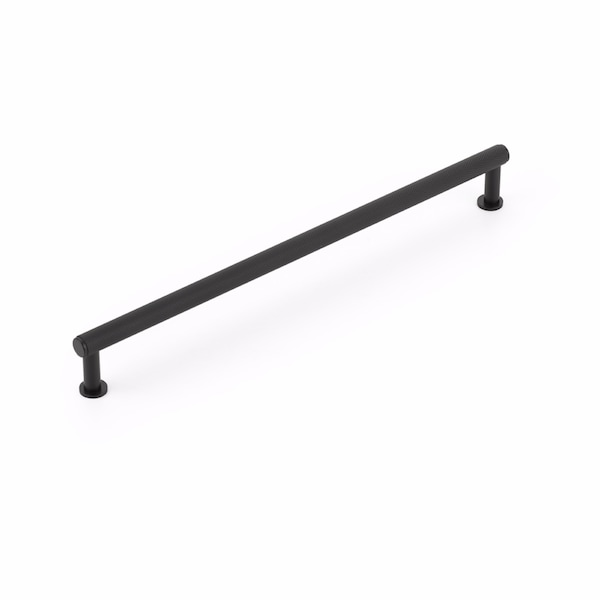 Schaub 10in Center to Center Pub House Knurled Cabinet Pull Matte Black Finish - 5010-MB