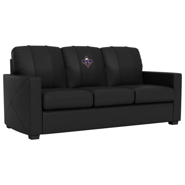 Dreamseat Silver Sofa with New Orleans Pelicans Secondary Logo - XZ7759001SOCDBK-PSNBA31083