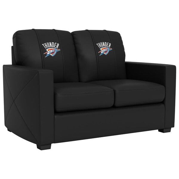 Dreamseat Silver Loveseat with Oklahoma City Thunder Logo - XZ7759003LSCDBK-PSNBA32060