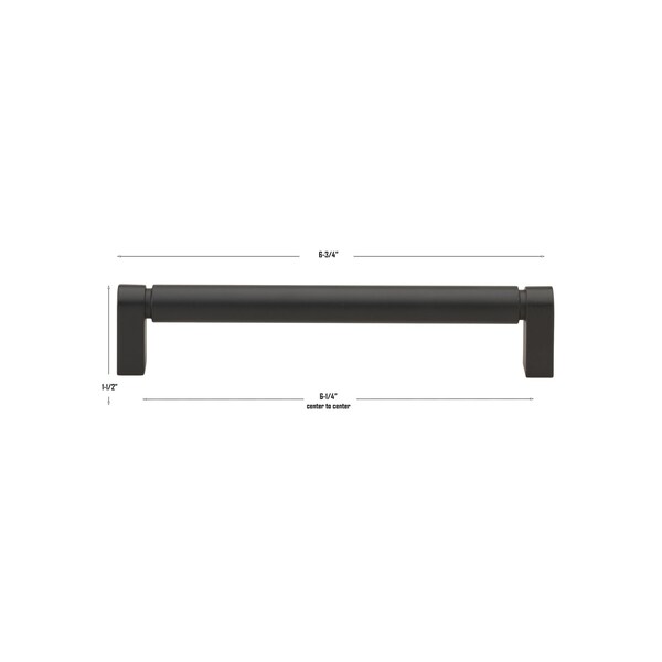 Gliderite Hardware 6-1/4 in. Center to Center Smooth Bar Pull - 4787-160-MB - 4787-160-MB-1