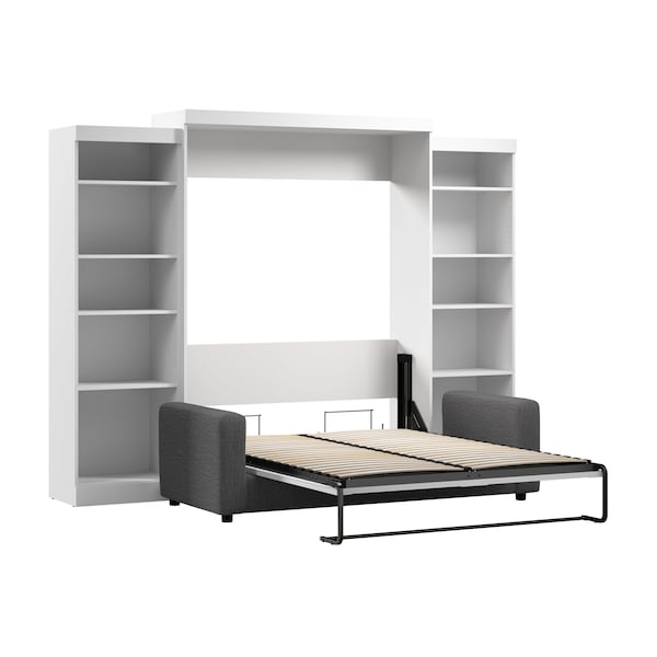Bestar Pur Queen Murphy Bed, Two Storage Units And A Sofa 115 in - 26783-000017