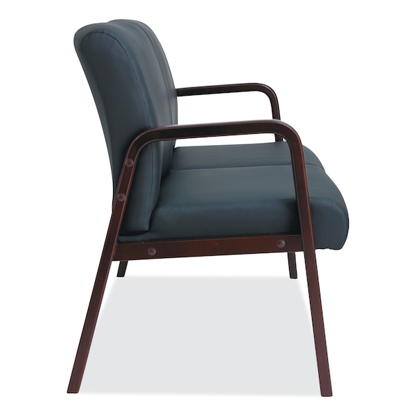 Alera Reception Lounge WL Series Loveseat, 44.88" x 26.13" x 33", Black - RL LOVESEAT
