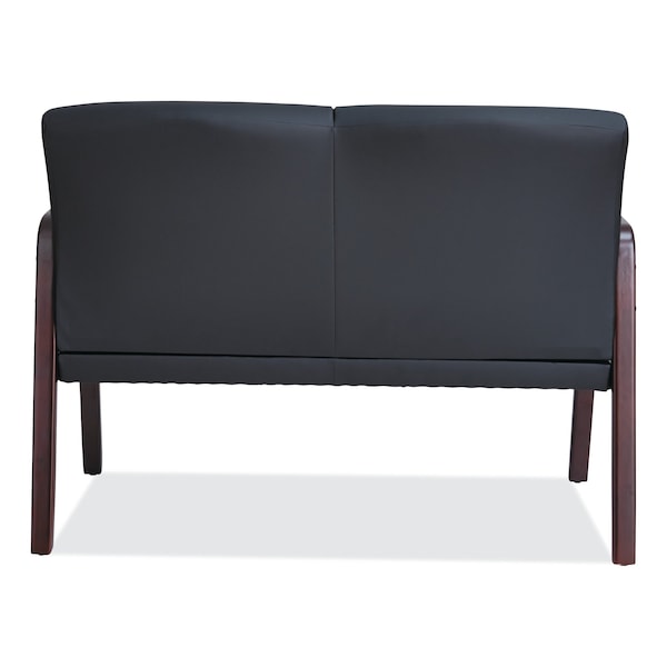 Alera Reception Lounge WL Series Loveseat, 44.88" x 26.13" x 33", Black - RL LOVESEAT