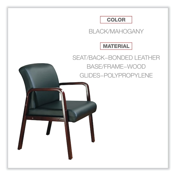 Alera Reception Lounge WL Series Loveseat, 44.88" x 26.13" x 33", Black - RL LOVESEAT