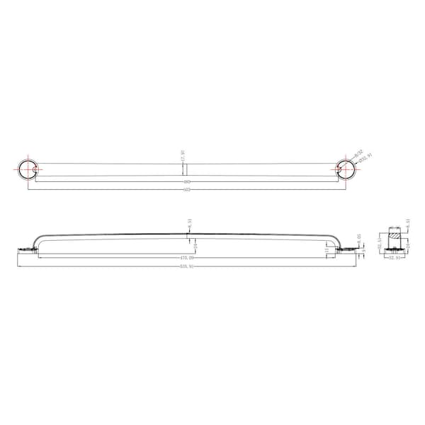 Richelieu 18 7/8 in (480 mm) Center-to-Center Chrome Traditional Cabinet Pull - BP8855480140