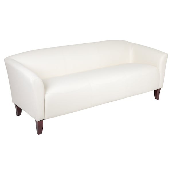 Flash Furniture Sofa, 29" x 29", Upholstery Color: White - 111-3-WH-GG