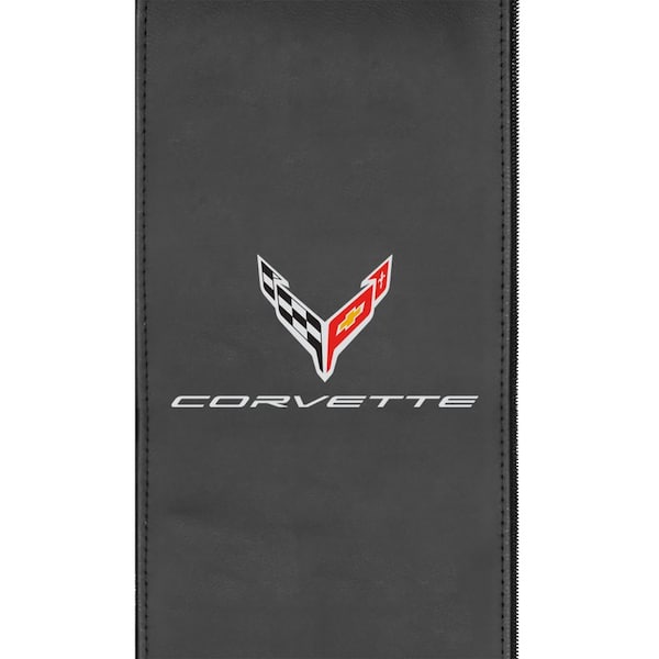 Dreamseat Silver Loveseat with Corvette Signature Logo - XZ7759003LSCDBK-PSGMC61080