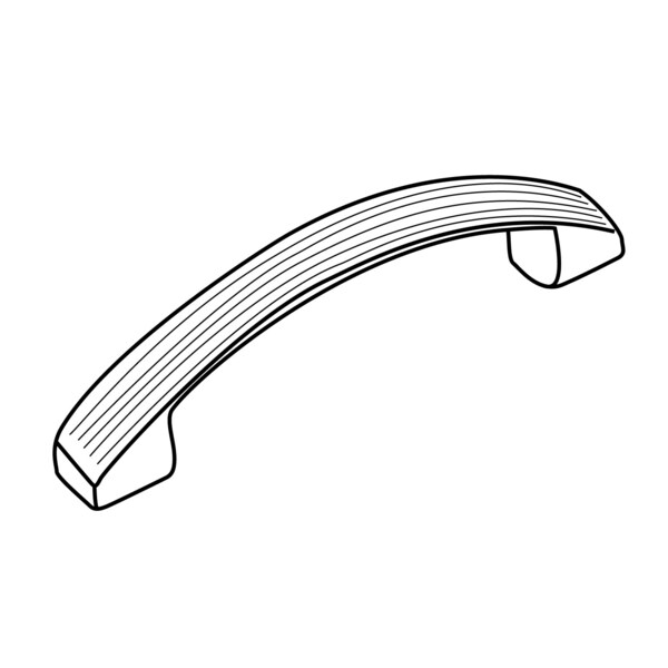 Richelieu 3-3/4 in. (96 mm) Center-to-Center Matte Black Contemporary Drawer Pull - BP62196900
