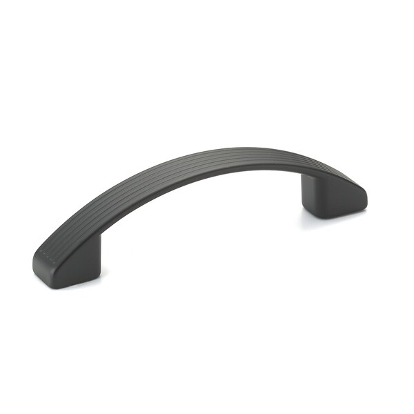 Richelieu 3-3/4 in. (96 mm) Center-to-Center Matte Black Contemporary Drawer Pull - BP62196900