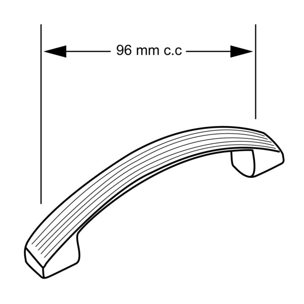 Richelieu 3-3/4 in. (96 mm) Center-to-Center Matte Black Contemporary Drawer Pull - BP62196900
