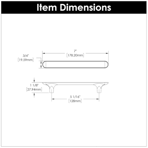 Hickory Hardware Maven Collection Pull 5-1/16 Inch 128mm Center to Center Satin Nickel Finish - H078780SN