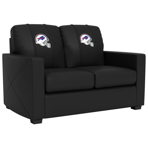 Dreamseat Silver Loveseat with Buffalo Bills Helmet Logo - XZ7759003LSCDBK-PSNFL20017
