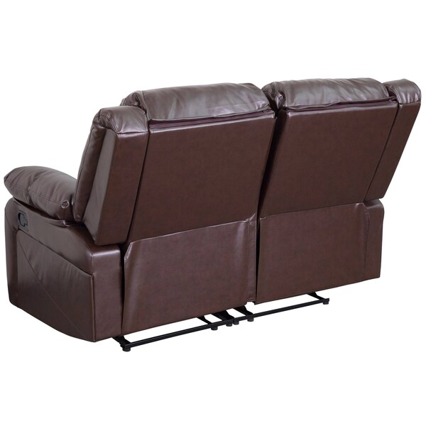 Flash Furniture Loveseat, 35" to 64" x 38", Upholstery Color: Brown - BT-70597-LS-BN-GG