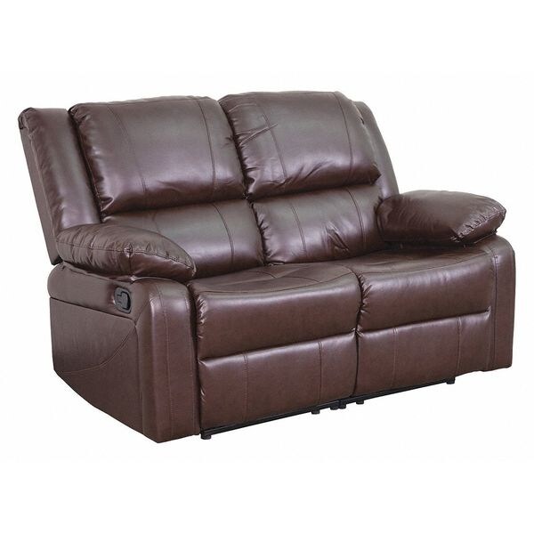 Flash Furniture Loveseat, 35" to 64" x 38", Upholstery Color: Brown - BT-70597-LS-BN-GG