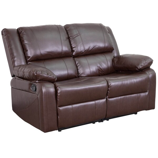 Flash Furniture Loveseat, 35" to 64" x 38", Upholstery Color: Brown - BT-70597-LS-BN-GG