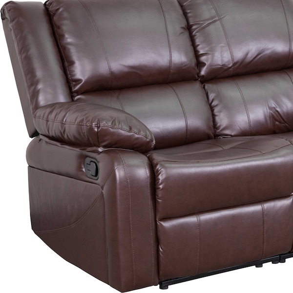 Flash Furniture Loveseat, 35" to 64" x 38", Upholstery Color: Brown - BT-70597-LS-BN-GG