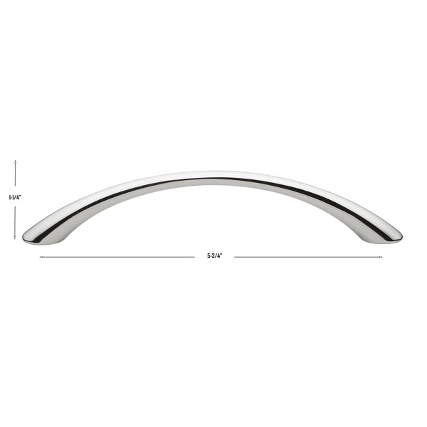 Gliderite Hardware 5 in. Center to Center Polished Chrome Arched Cabinet Pull - 2022-PC, 10PK - 2022-PC-10