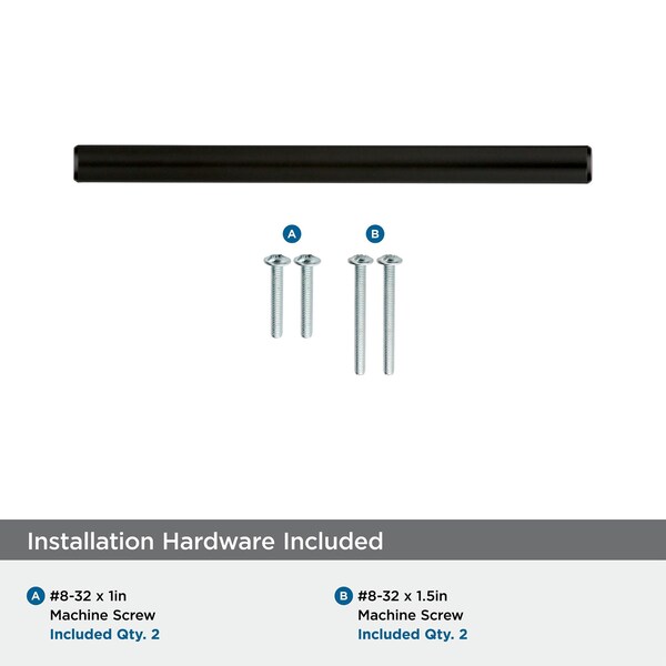 Amerock Bar Pulls 3-3/4 in 96 mm Center-to-Center Black Bronze Cabinet Pull, 10PK - 10BX40516BBR