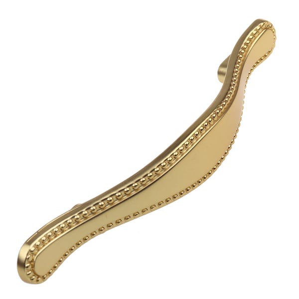 Gliderite Hardware 3 in. Center to Center Brass Gold Beaded Cabinet Pull - 4554-BG, 5PK - 4554-BG-5