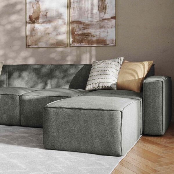 Flash Furniture Bridgetown Luxury Modular 5 Piece Sectional Sofa, Dark Gray - IS-IT2231-5PCSEC-DKGRY-GG