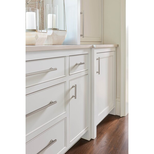 Amerock Everett 3-3/4 inch 96mm Center-to-Center Satin Nickel Cabinet Pull - BP37104G10