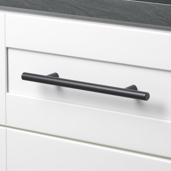 Gliderite Hardware 5-1/16 in. Center to Center Oil Rubbed Bronze Solid Steel Bar Pull - 5002-128-ORB, 5PK - 5002-128-ORB-5