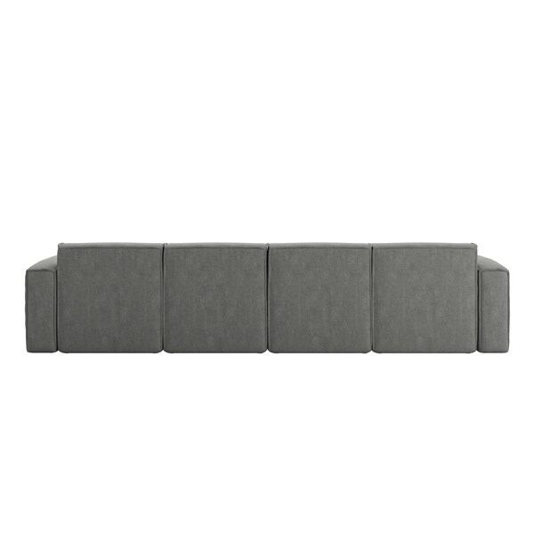 Flash Furniture Bridgetown Luxury Modular 6 Piece Sectional Sofa, Dark Gray - IS-IT2231-6PCSEC-DKGRY-GG